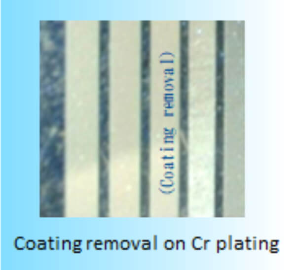Coating removal on Cr plating